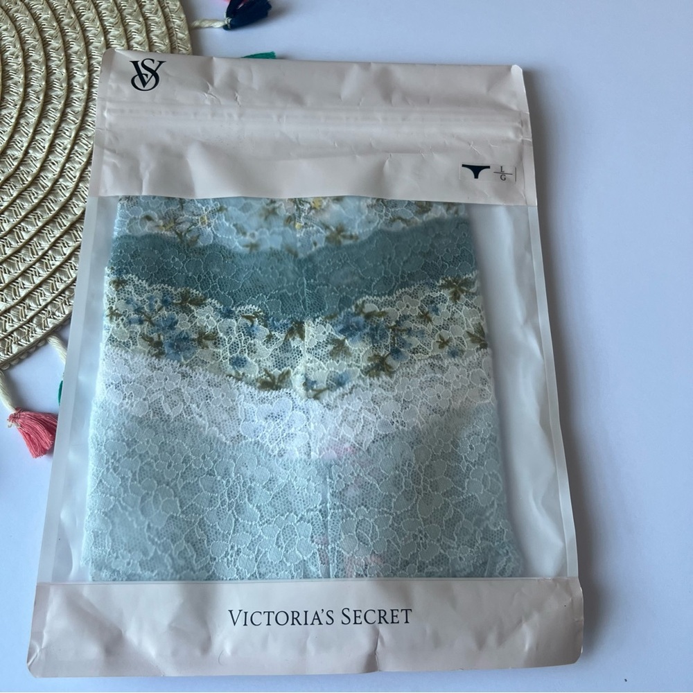 Victoria's Secret 5-Pack Bridal Lace Thong Panties Multi-color Large NEW - Picture 3 of 5